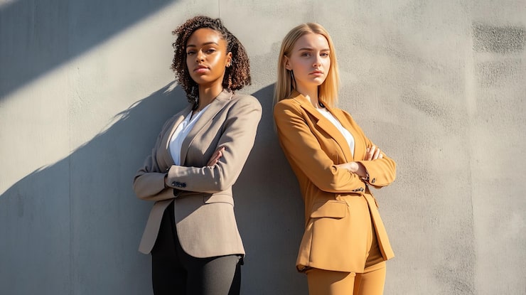 Petite fashion outfits for work women's blazer style with a structured shoulder fit.